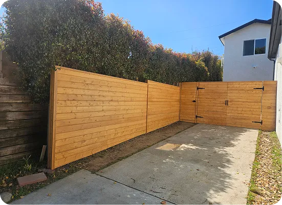 Newly installed privacy fence surrounding a residential property in Point Loma, San Diego.